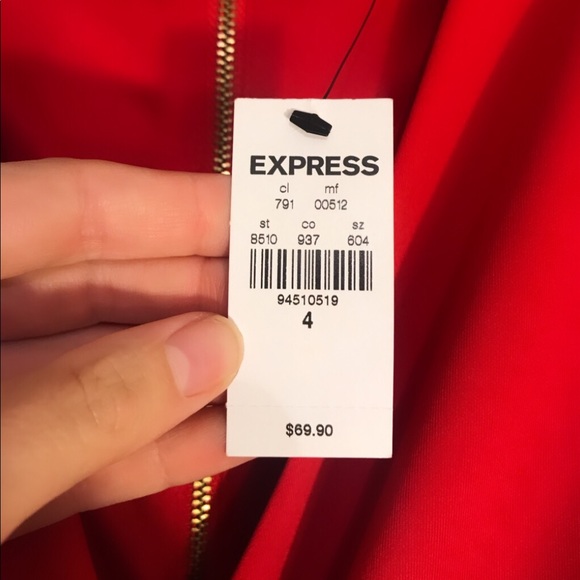 Express Sleeveless Mini Dress with Cut-outs in Red - Picture 2 of 3